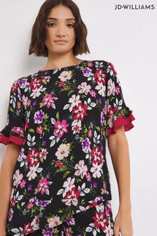 JD Williams Floral Print Occasion Co-ord Top