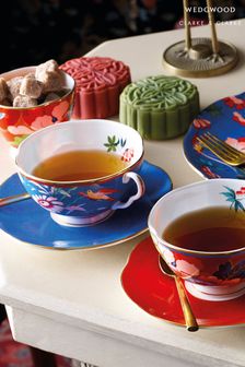 Wedgwood Blue Paeonia Blush Teacup & Saucer Set