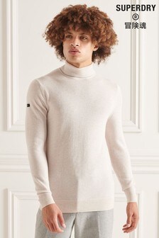 Superdry White Studios Lambswool Roll Neck Jumper