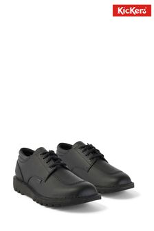 Kickers Black Kick Lo Padded Leather Shoes
