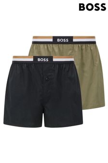 BOSS Green Woven Boxer Shorts 2 Pack