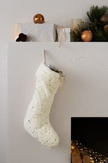 Gold Star Christmas Stocking (T61595) | £16