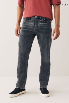 Grey Straight Fit Motion Flex Stretch Jeans (T61596) | £40
