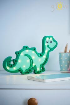 glow Green Wooden Dinosour Table Light