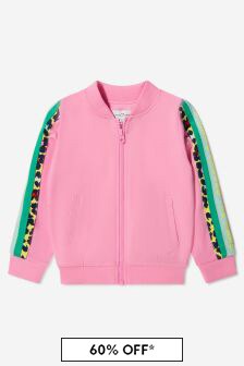 Marc Jacobs Girls Milano Knit Zip-Up Cardigan in Pink
