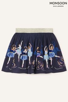Monsoon Blue Embroidered Ballerina Skirt