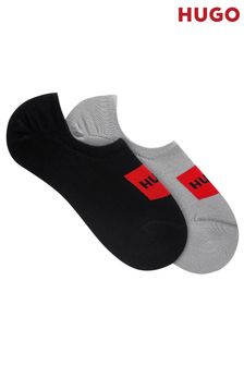 HUGO Grey LOWCUT Socks 2 Pack