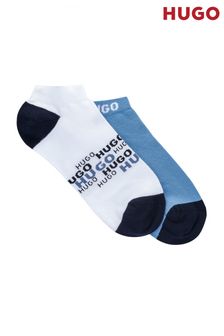 HUGO Blue 2 Pack DESIGN Socks