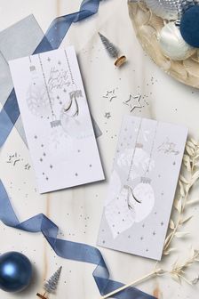 20 Pack Silver Baubles Christmas Cards (T62281) | £6