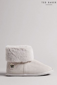 Ted Baker Grey Slippy Suede Slipper Boots