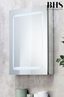 BHS Silver Arte LED 1 Door Bathroom Cabinet