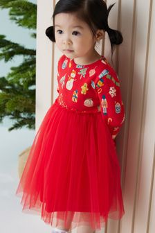 Red Party Dress (3mths-7yrs) (T63001) | £17 - £21