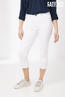 FatFace White Hamble Capri Jeans