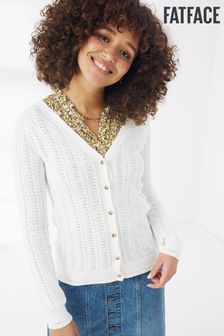 FatFace Womens White Lily Cardigan