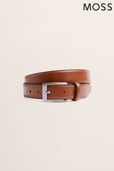 Moss Tan Brown Leather Belt