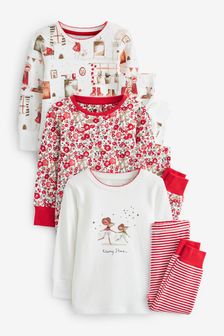 Red/Cream Mouse 3 Pack Pyjamas (9mths-12yrs) (T63925) | £29 - £38