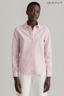 GANT Womens Pink Broadcloth Gingham Shirt