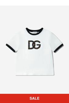 Dolce & Gabbana Kids Girls Cotton Jersey Logo T-Shirt