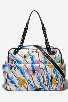 Emilio Pucci Baby Girls Cotton Patterned Changing Bag in Multicoloured