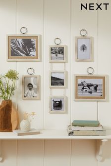 Set of 5 White Hanging Salvage Picture Frames (T66297) | £35