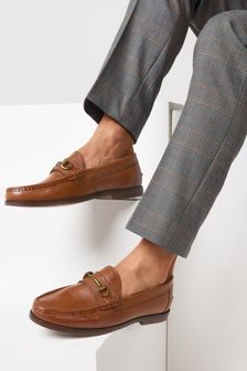 Leather Snaffle Loafers