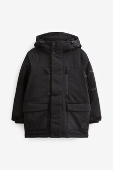 Black Premium Waterproof Parka Coat (3-17yrs) (T66826) | £75 - £87