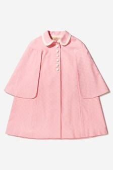 GUCCI Kids Girls GG Jacquard Cape in Pink