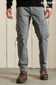 Superdry Grey Organic Cotton Core Cargo Trousers