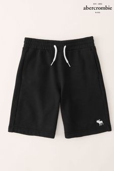 Abercrombie & Fitch Boys Black Logo Jersey Shorts