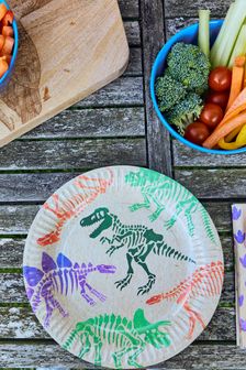 Party Pieces Natural Pack of 16 Ecosaurus Paper Party Plates