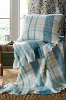 Newport Blue Colton Check Throw