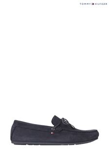 Tommy Hilfiger Blue Corporate Suede Driver Shoes