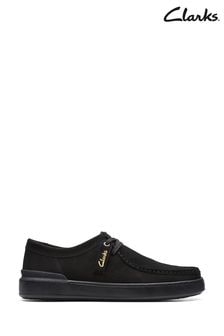 Clarks Black CourtLiteWally Shoes (T68976) | £80