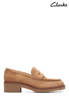 Clarks Natural Suede Eden Style Shoes