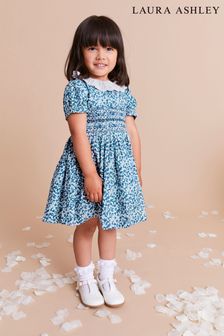 Laura Ashley Embroidered Smock Collar Prom Dress (T69396) | £32 - £34
