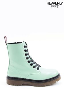 Heavenly Feet Green Ankle Boots Style Justina