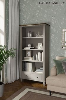 Grey Hanover 2 Drawer Single Bookcase