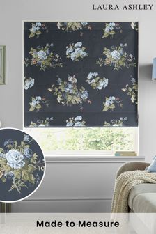 Laura Ashley Midnight Blue Rosemore Made To Measure Roman Blind