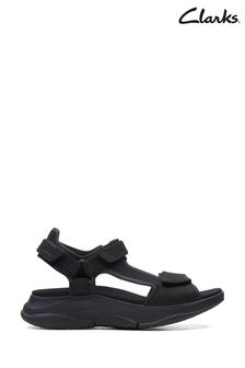 Clarks Black Combi Wave2.0 Skip Sandals