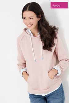 Joules Pink Lil Raglan Hooded Sweatshirt