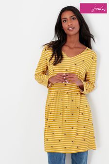 Joules Gold Erin V-Neck Jersey Tunic