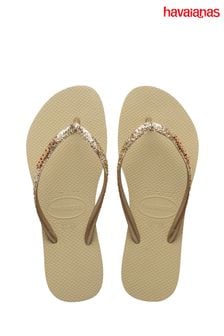 Havaianas Slim Glitter Flip Flops (T71217) | £36
