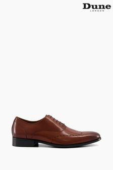 Dune London Brown Syconn Punch Wingtip Oxford Shoes