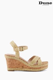 Dune London Natural Kelisa Braided Upper High Wedge Heel Sandals (T71477) | £85