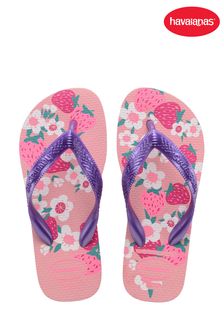 Havaianas Kids Pink Flores Flip Flops (T71521) | £14