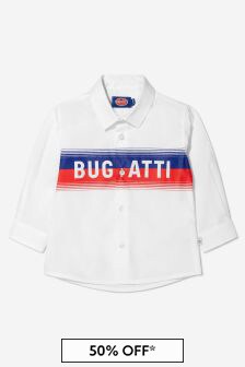Bugatti Baby Boys Cotton Poplin Shirt in White