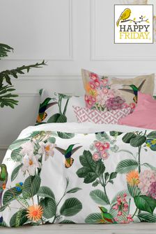 Happy Friday White Lily Duvet Cover and Pillowcase Set