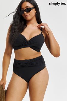 Simply Be Black MagisculptTwist Front Bikini Briefs (T74265) | £20