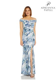 Adrianna Papell Floral Metalic Gown (T74691) | £255