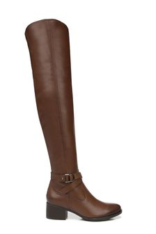 Naturalizer Denny Cinnamon Brown Leather Over the Knee Boots